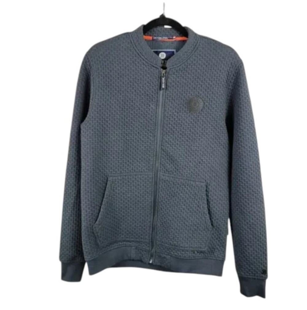 Noize Amstrdm Tech Gear Jacket Textured Lightweight Mens Dark Grey Small